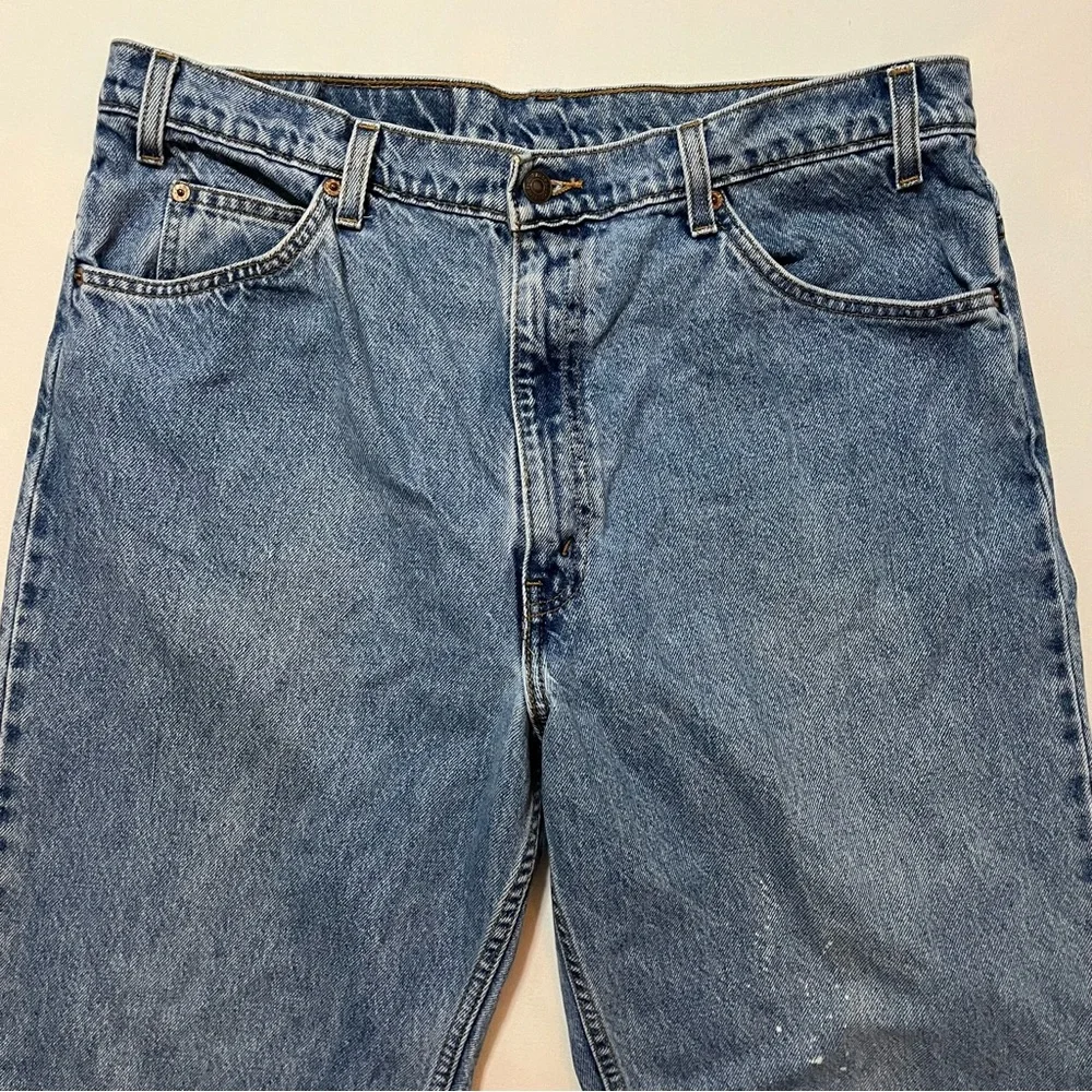 Levi's 550 Orange Tab‎ Relaxed Tapered Jeans Light Wash Mens 38x34 Y2K Vintage